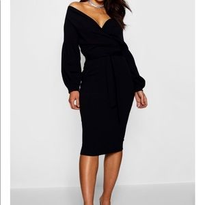 Black off the shoulder dress. NWT